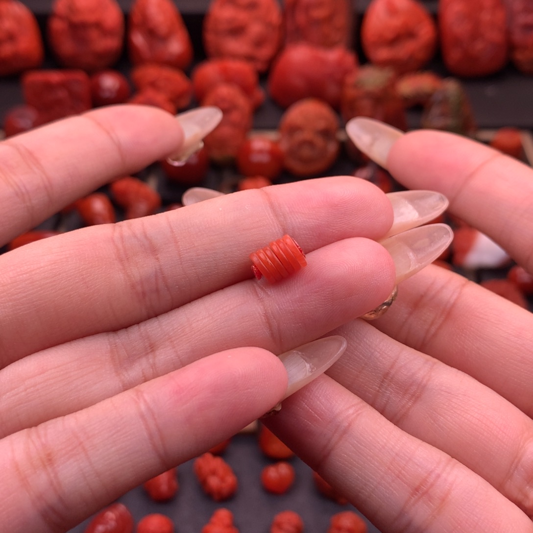 南红玛瑙南红精工直切隔片6mm未镶嵌