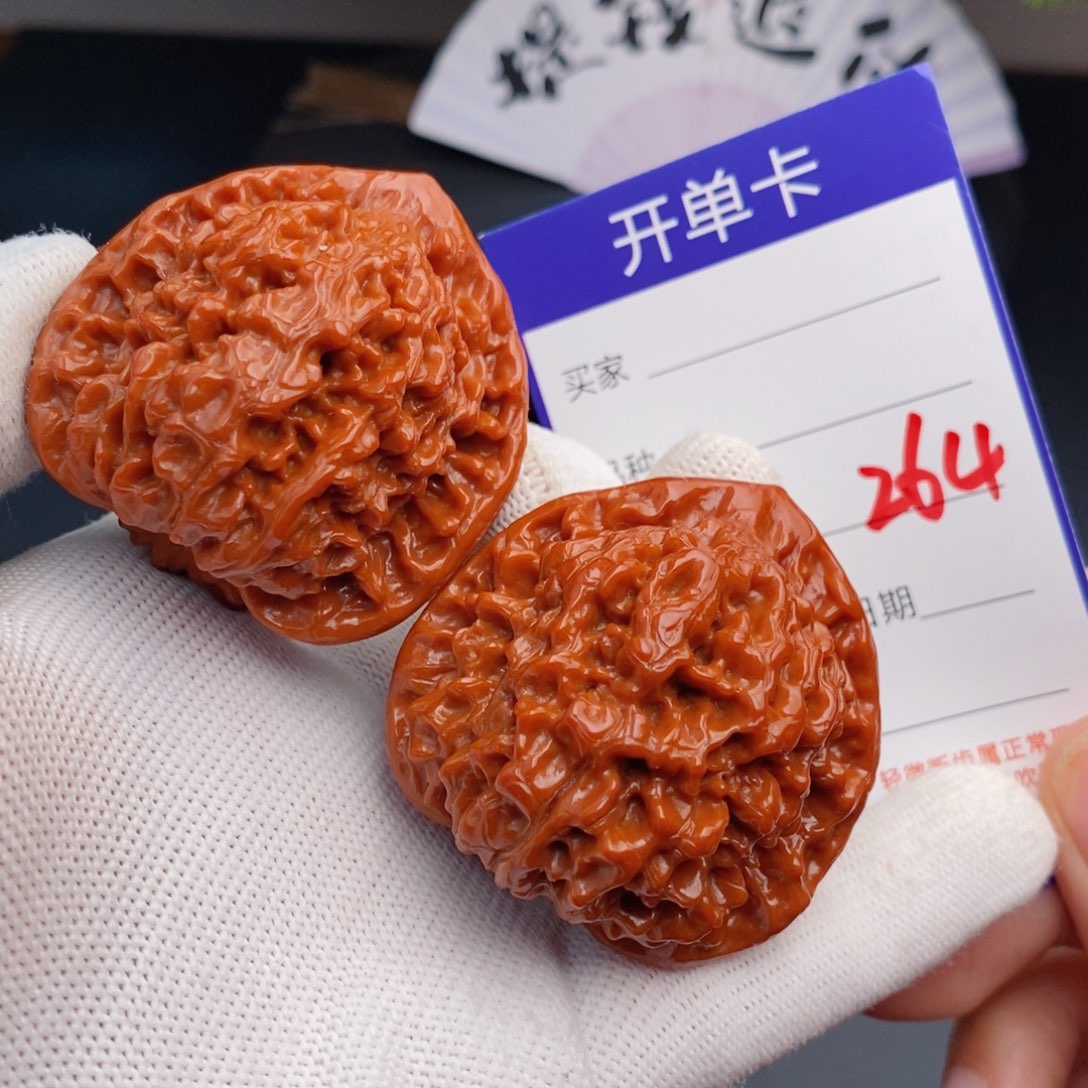 文玩核桃把件45官帽264