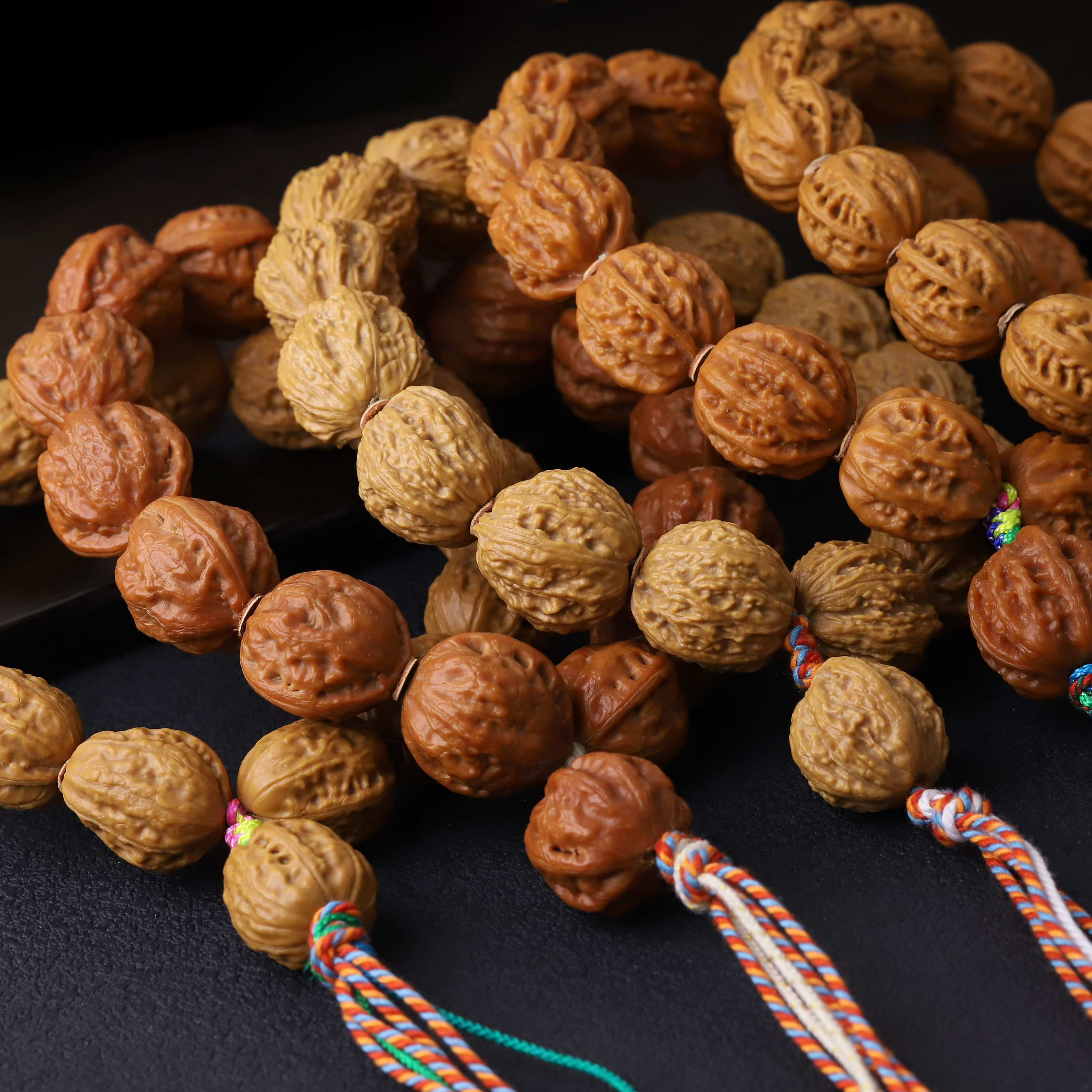 S1220*1随缘微打底楸核桃文玩核桃单圈手串（多样性发其一）