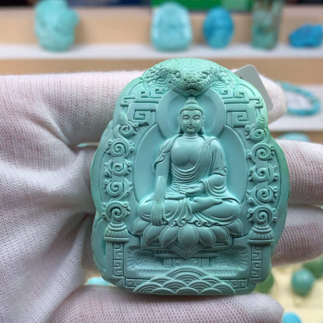 未镶嵌绿松石珠宝奇石47.5mm