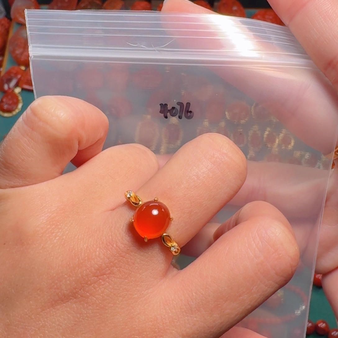 南红玛瑙南红银S925镶嵌