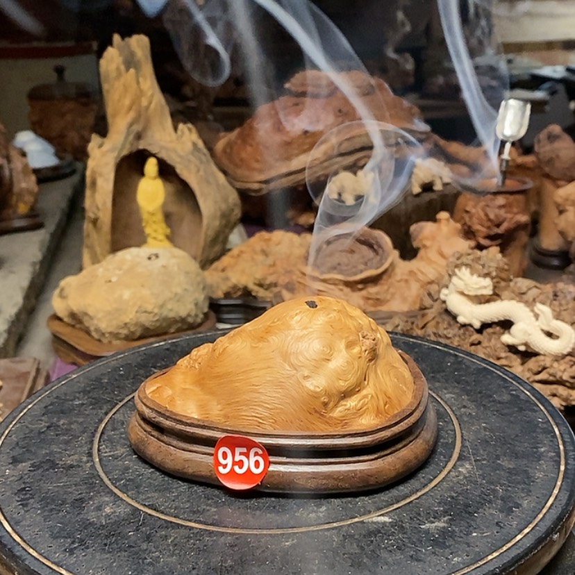 【闪购商品】956号荔枝木香炉工艺