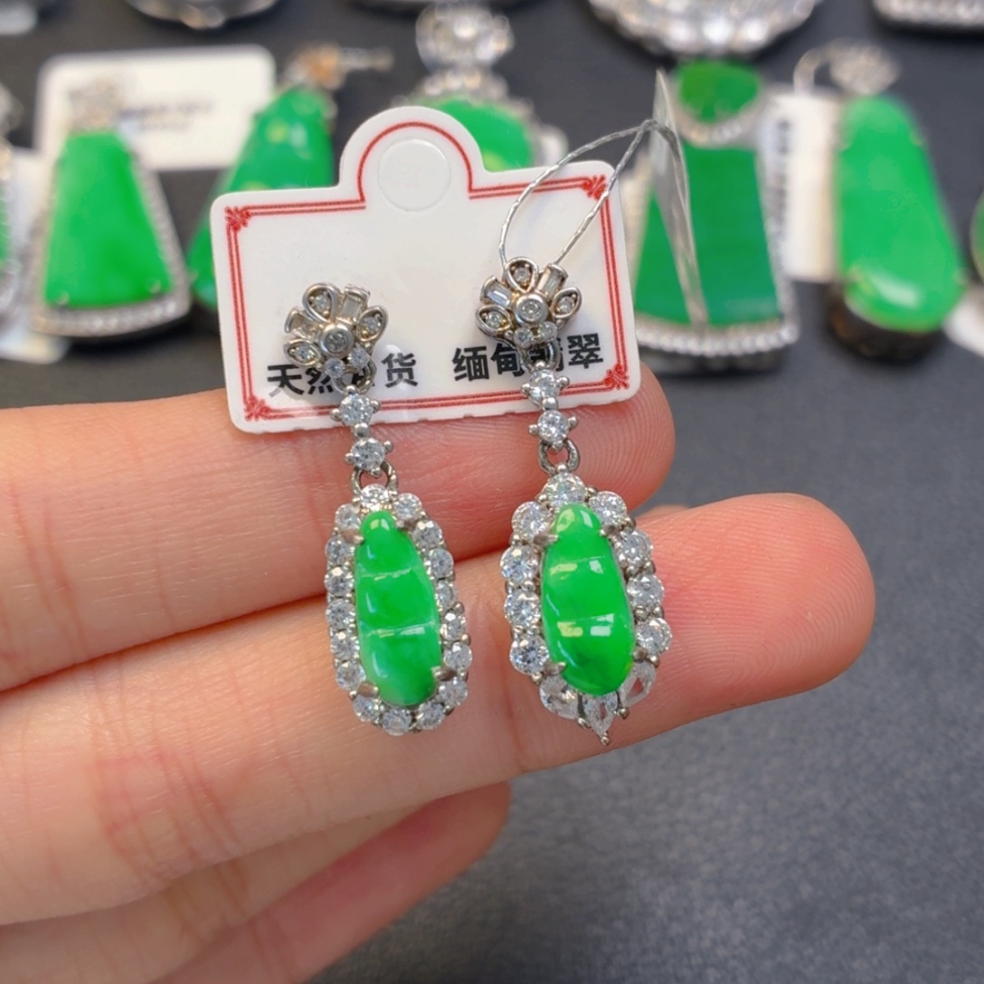 翡翠银S925镶嵌颈饰