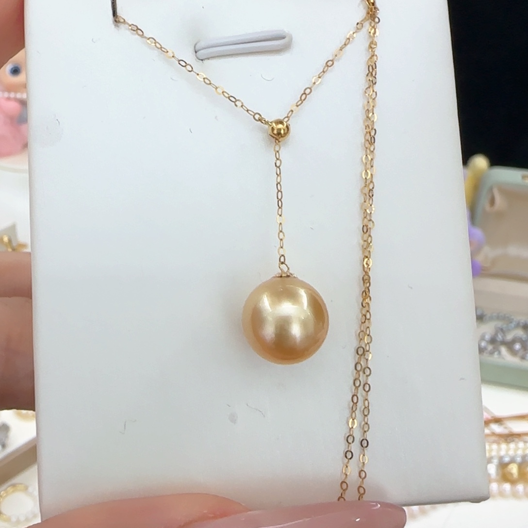 颈饰海水珍珠18K金镶嵌