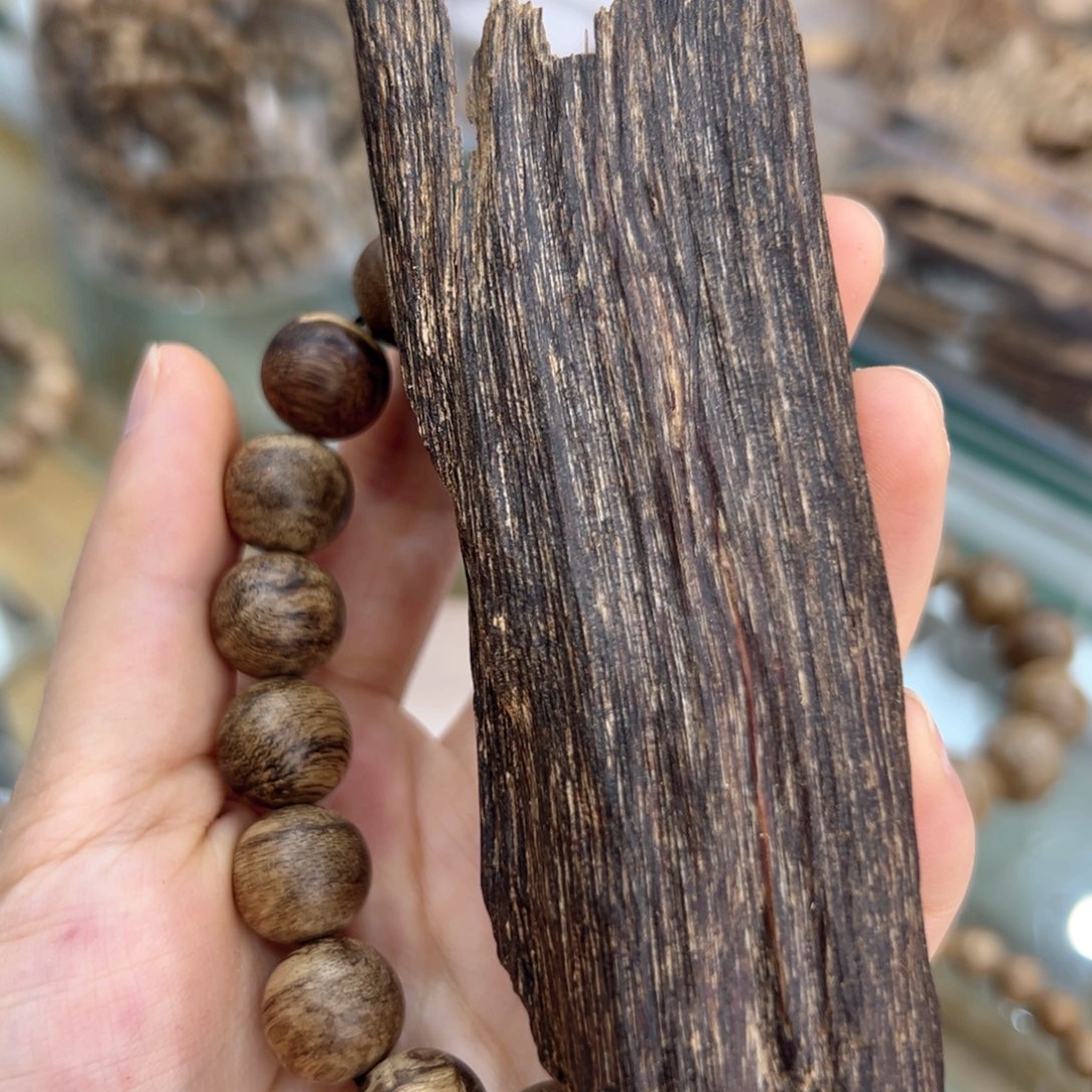 【闪购商品】香榧木小**羽木料越南99沉树心油卡12单圈