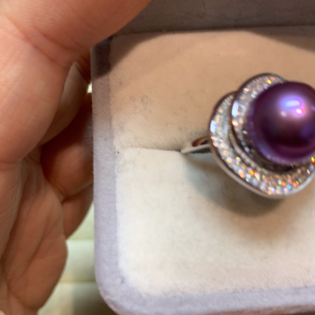 淡水珍珠戒指银S925镶嵌