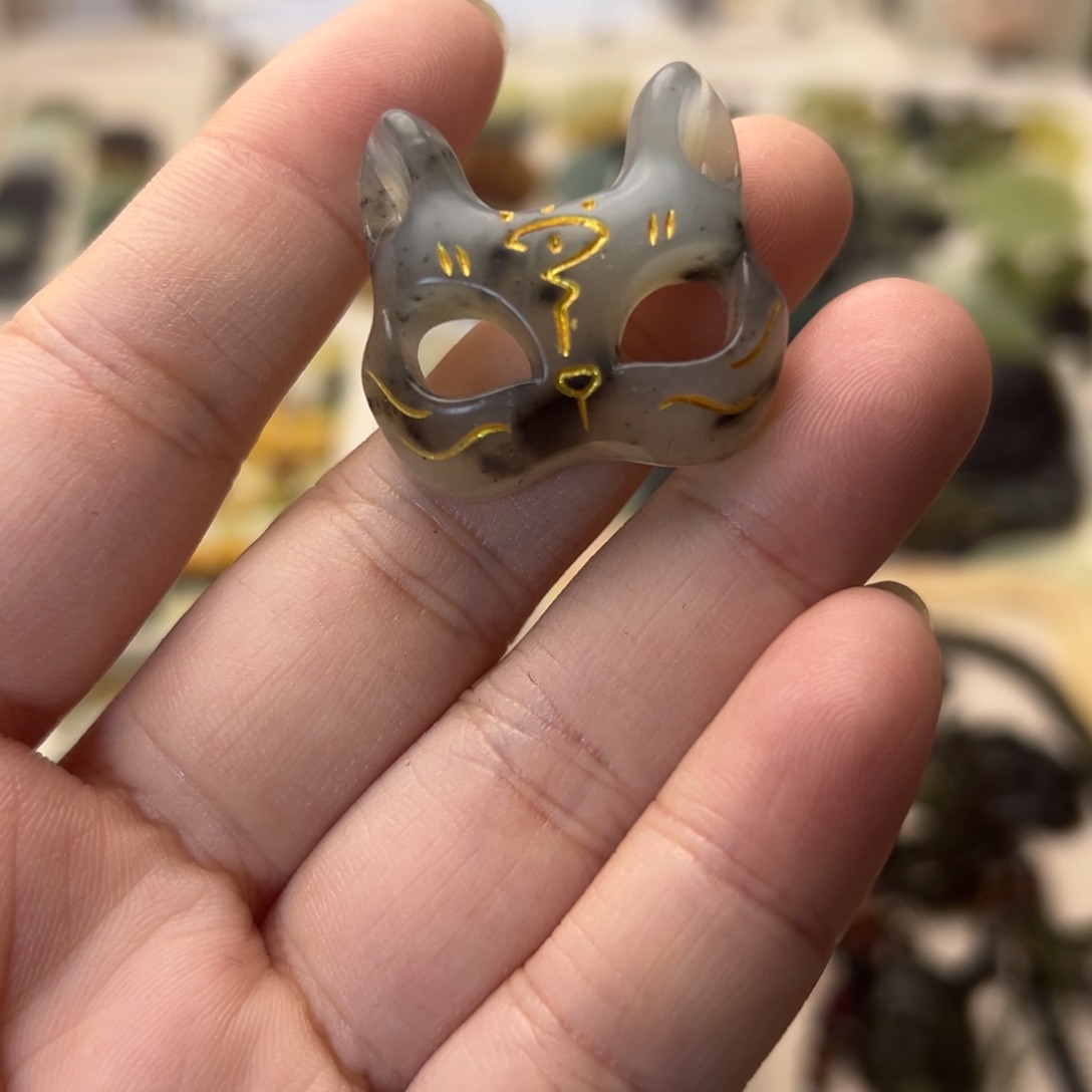 蛇纹石玉合金颈饰