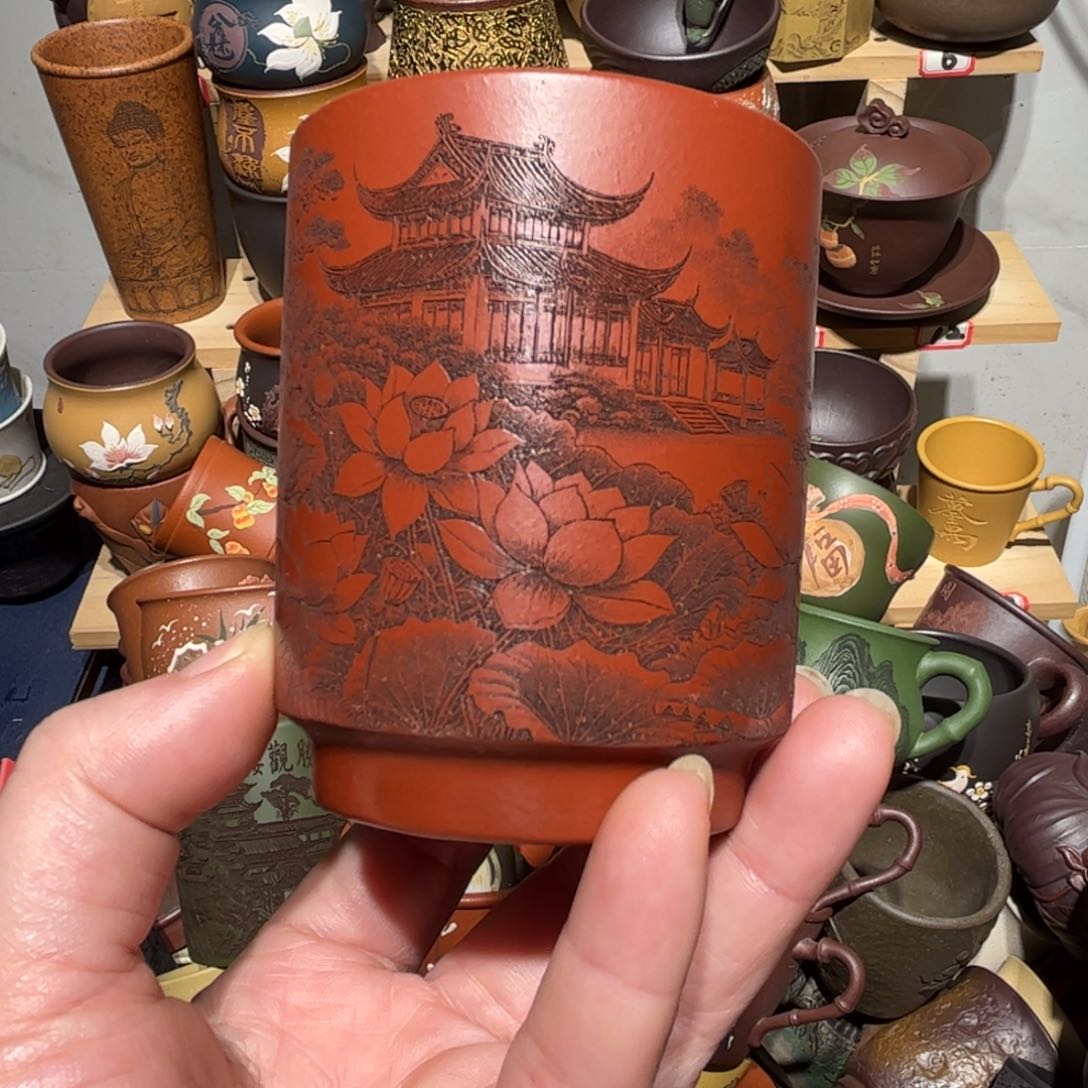 紫砂茶杯宜兴紫砂主人杯