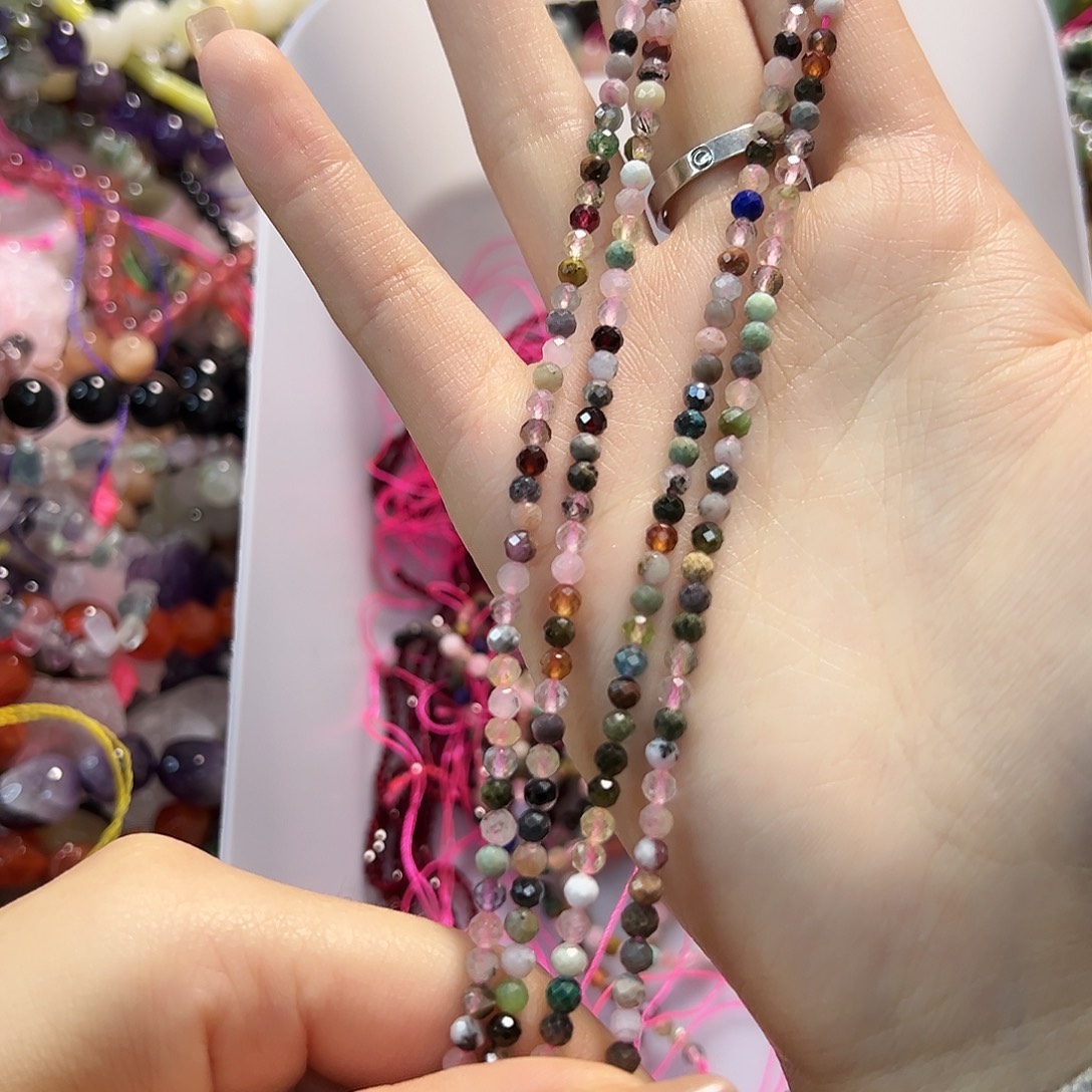 玛瑙/玉髓未镶嵌珠宝半成品多宝水晶卡3两条