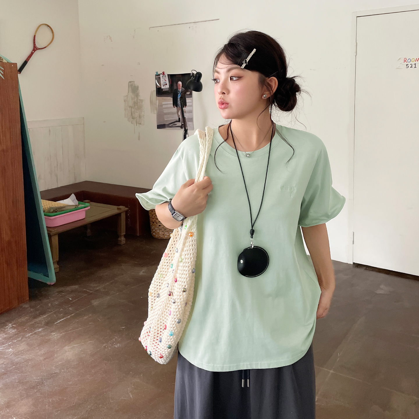 大码女装夏2025新款宽松显瘦速干凉感t恤胖mm超好看独特漂亮上衣