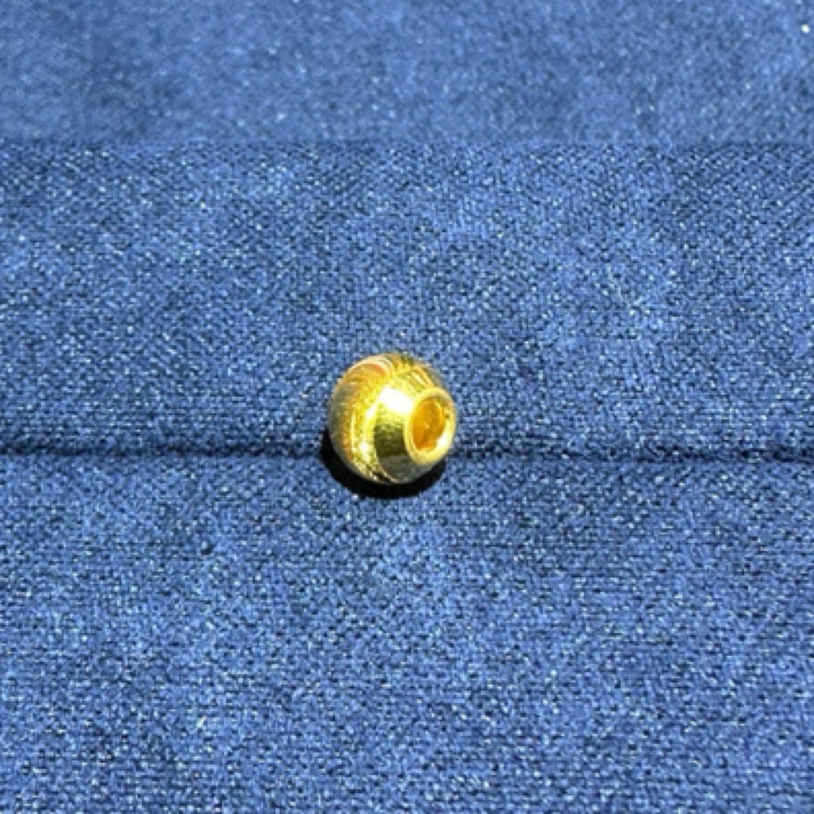 足金饰品 6mm猫眼金珠 H0094