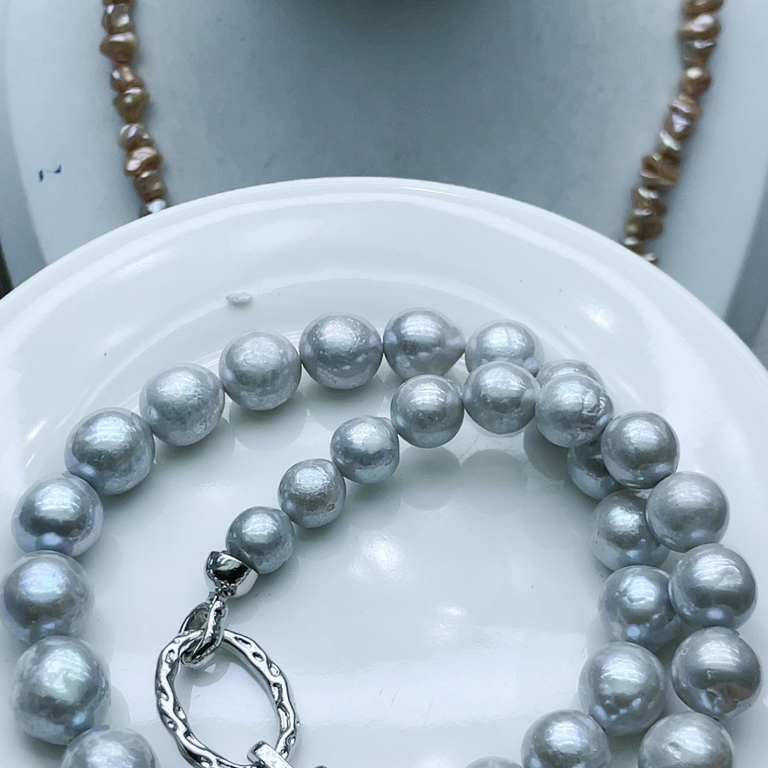 淡水珍珠颈饰钛钢