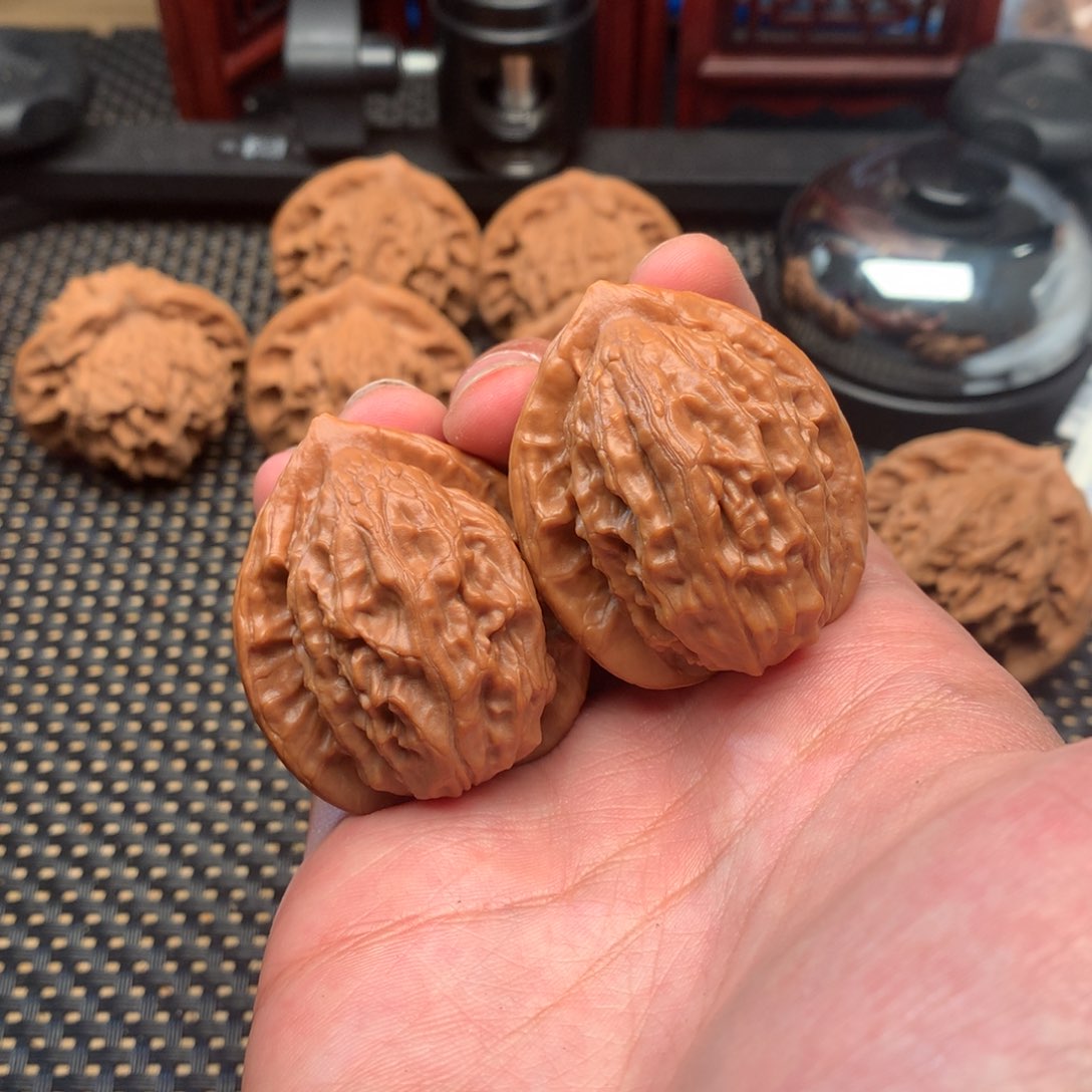 文玩核桃把件大红袍38