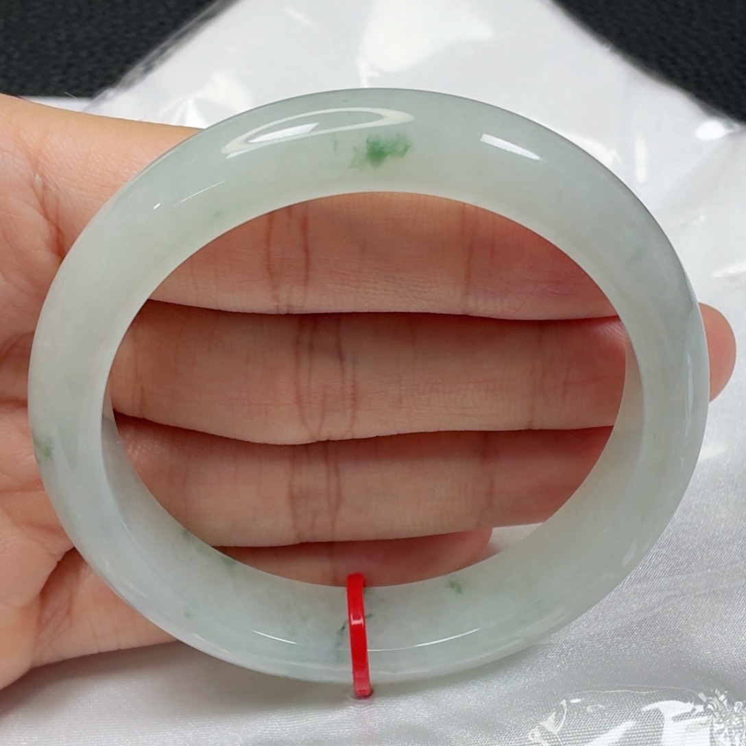 翡翠手镯未镶嵌糯化冰春日茉莉007