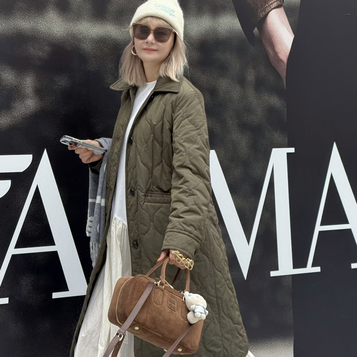 深圳南油 冬季韩版过膝中长款气质时尚休闲风衣外套