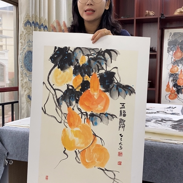 国画纯手绘国画写意作品43*63