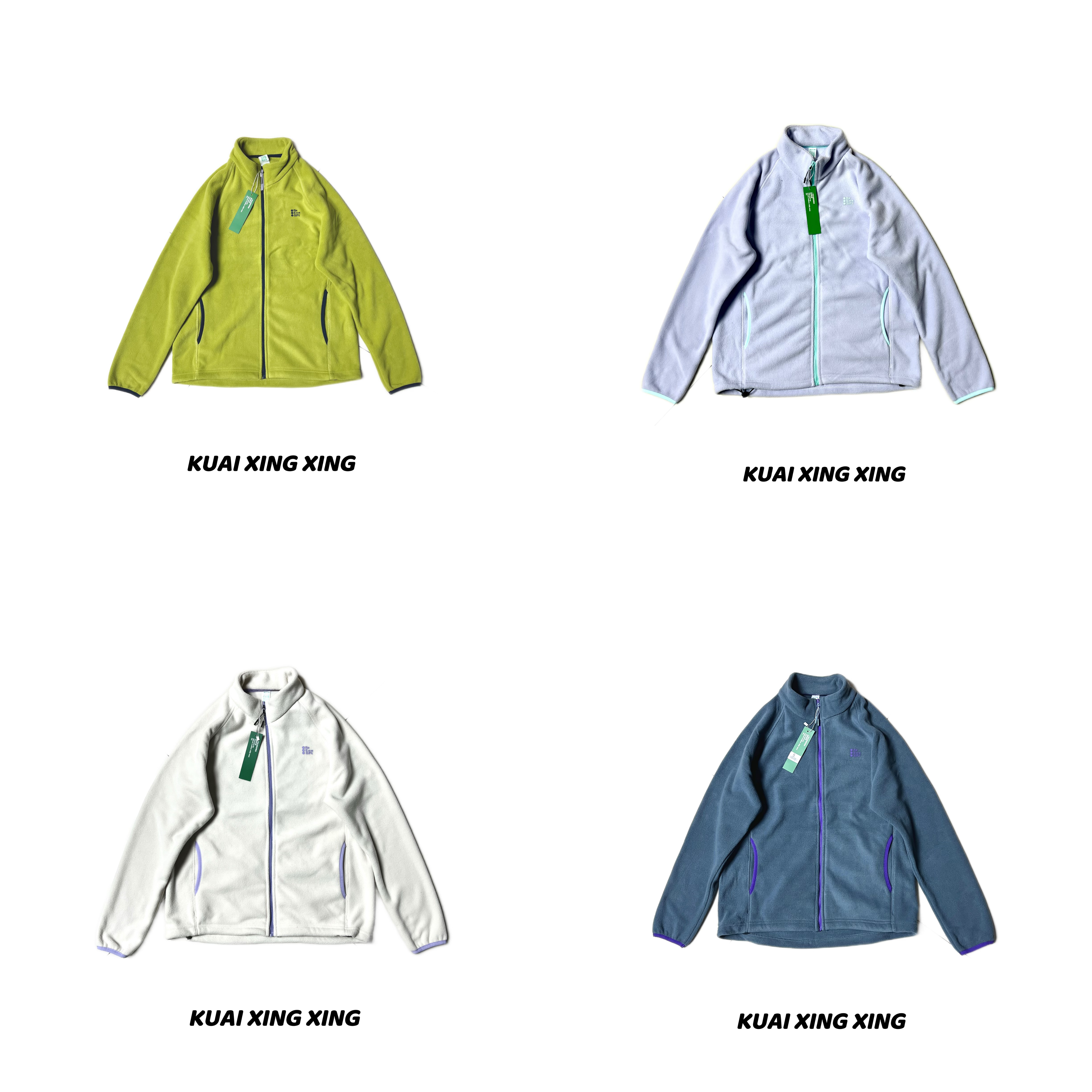 【醒醒专属】AJ4677 山系情侣立领抓绒保暖双面摇粒绒内胆外套卫衣