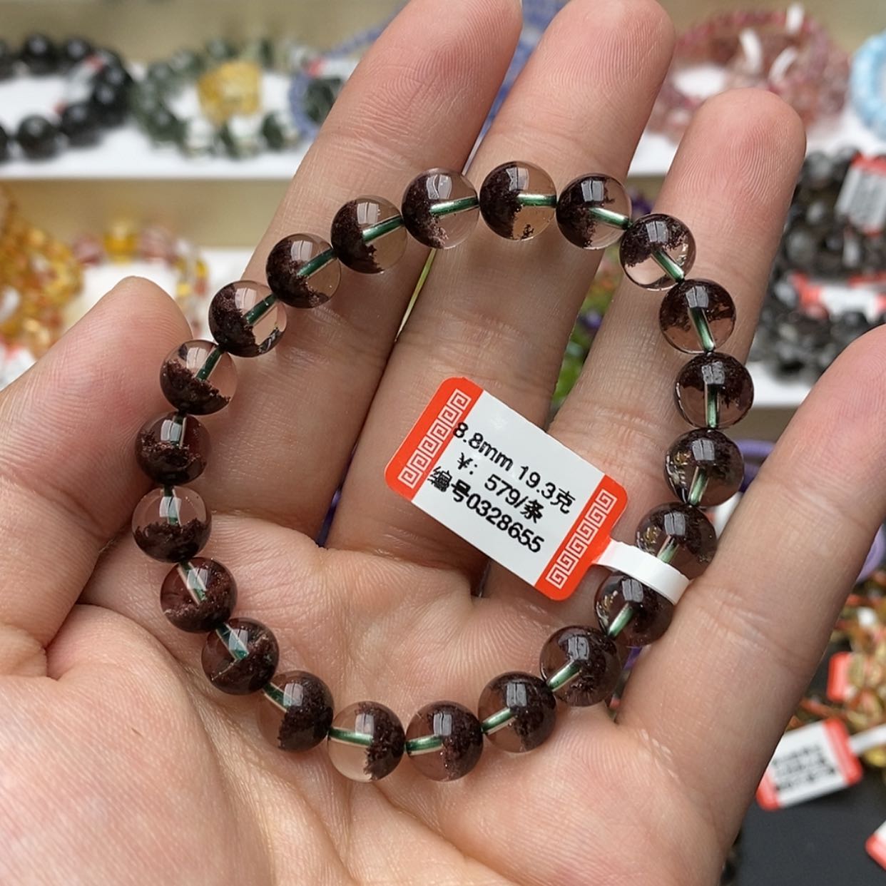 【闪购商品】水晶手链未镶嵌天然红幽灵