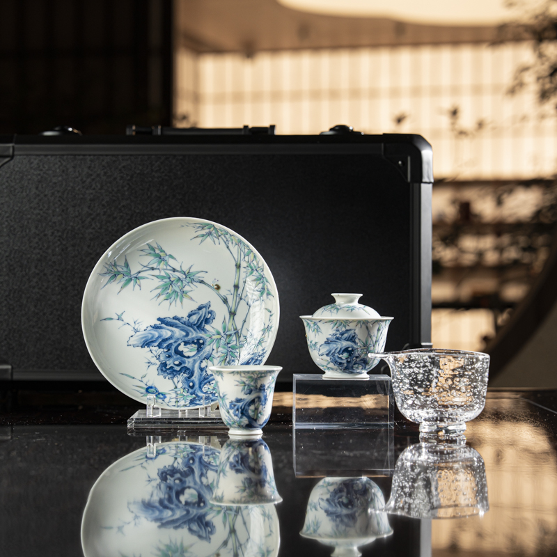 【墨舍名窑 】六逸堂竹石清韵套组  lyt338