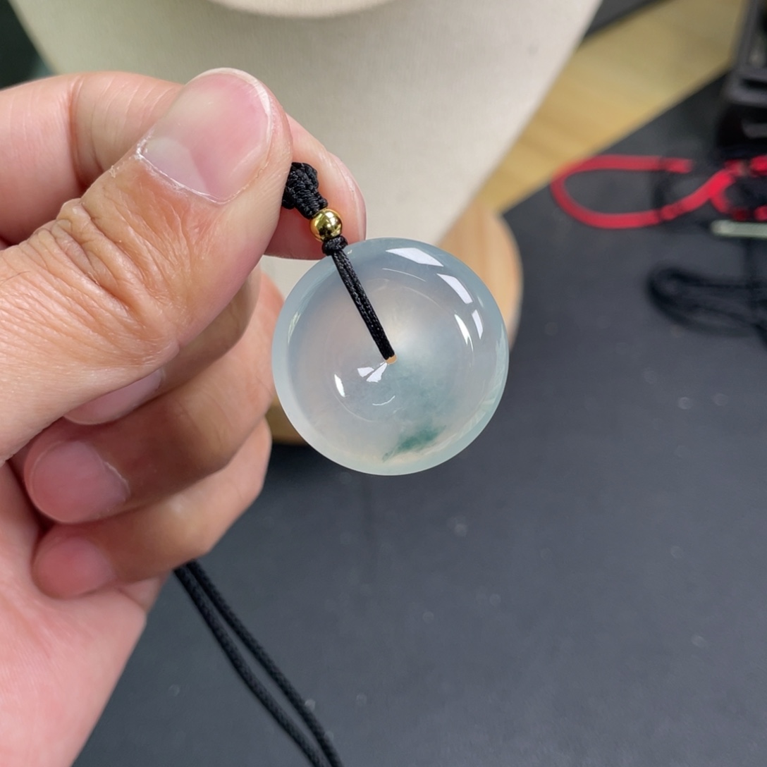 翡翠未镶嵌颈饰27.5-6.3