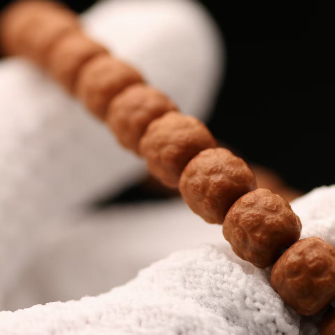 【不二猴头】多肉荔枝纹纯手工猴头手串