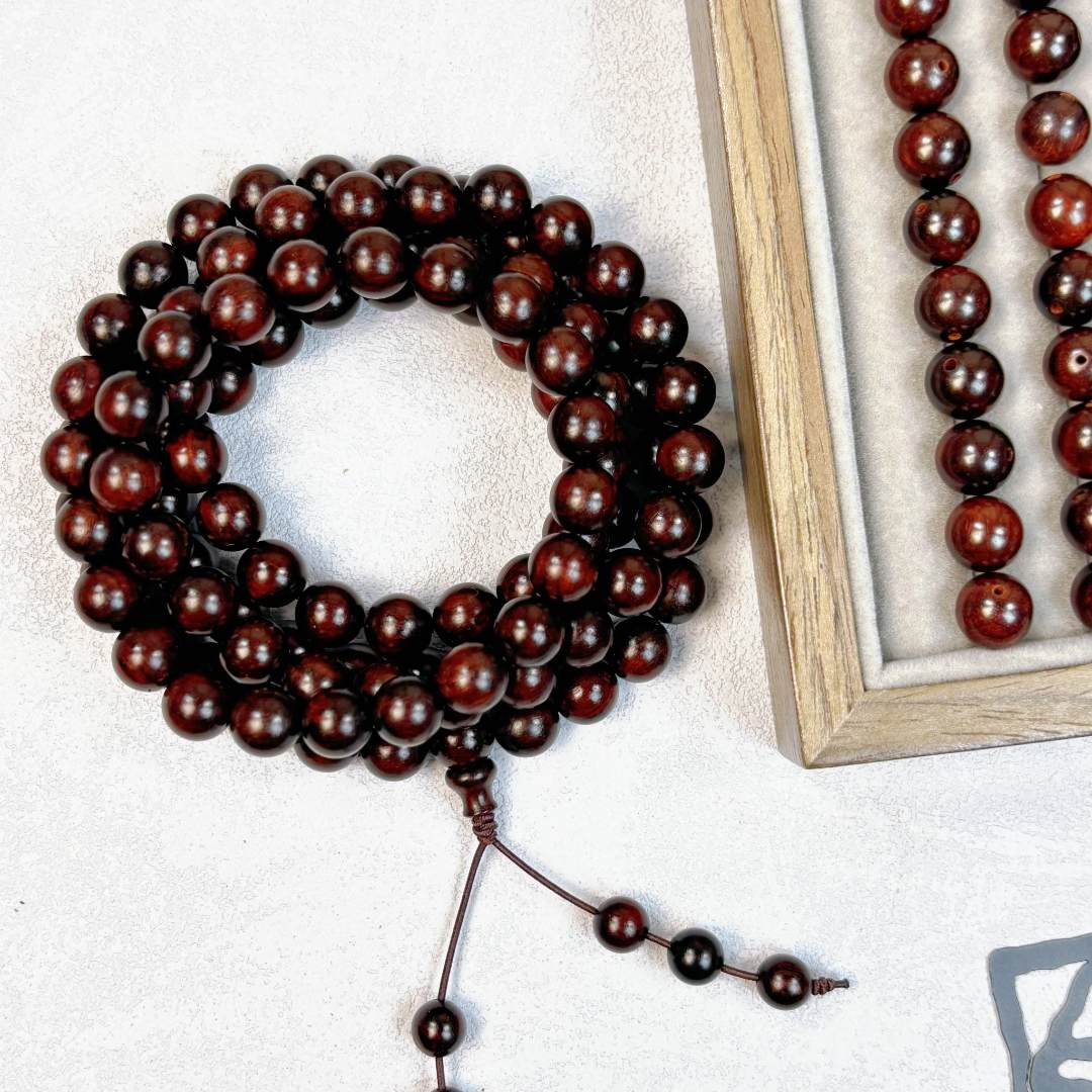 『花语』正宗印度小叶紫檀留疤崖柏库克散珠diy中国风