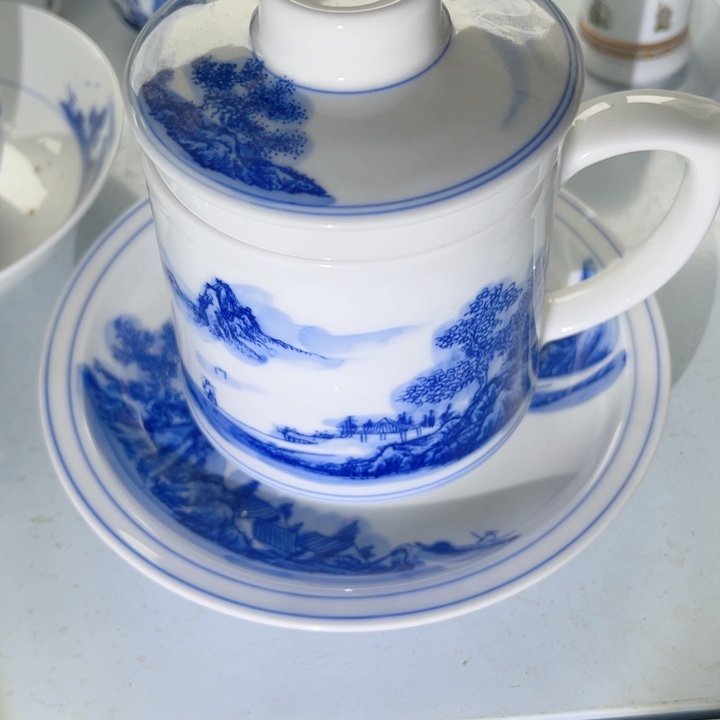 杯手绘微瑕办公杯一个