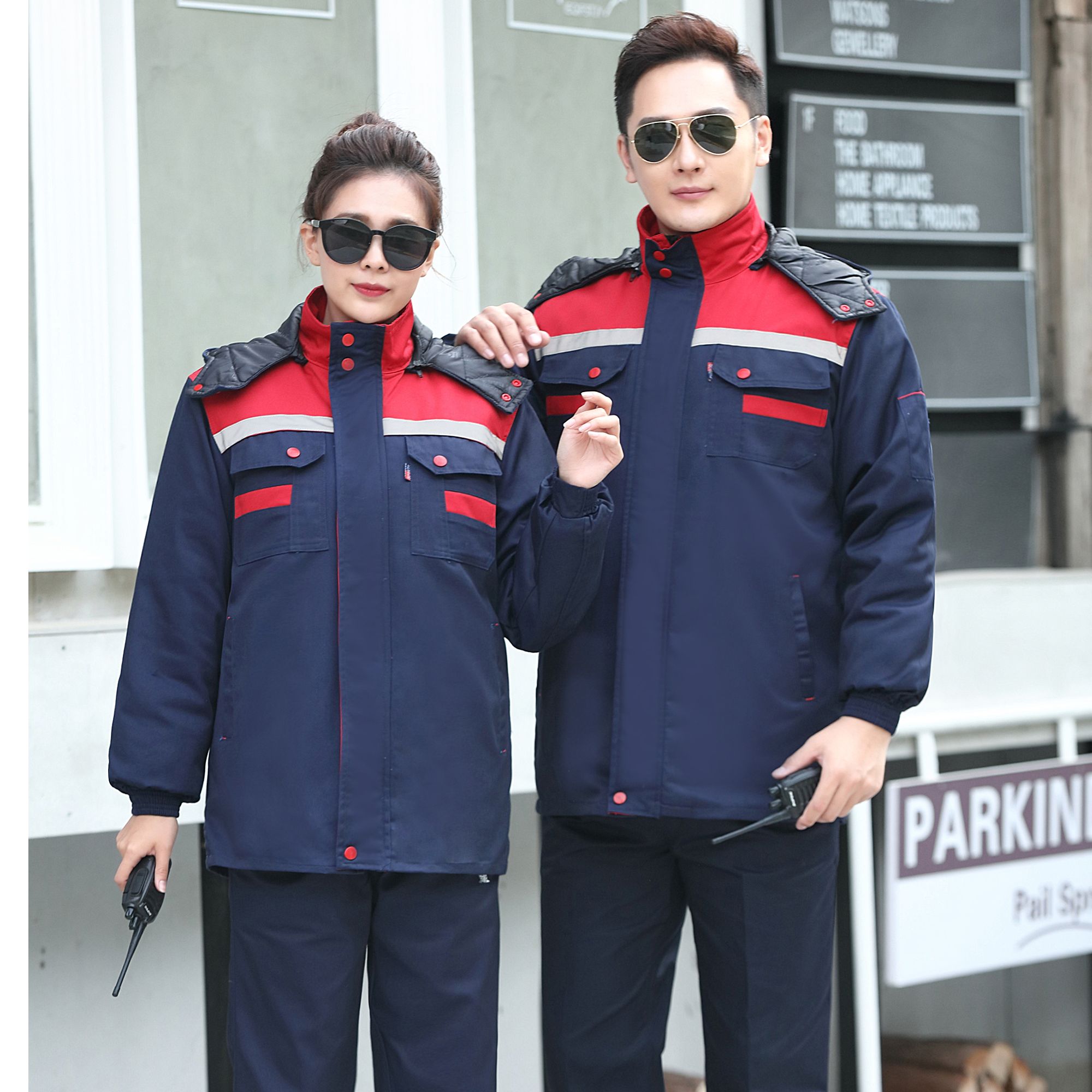 工装制服冬季抗污耐脏防寒加厚汽修保暖冬装大衣棉服棉袄棉衣定制