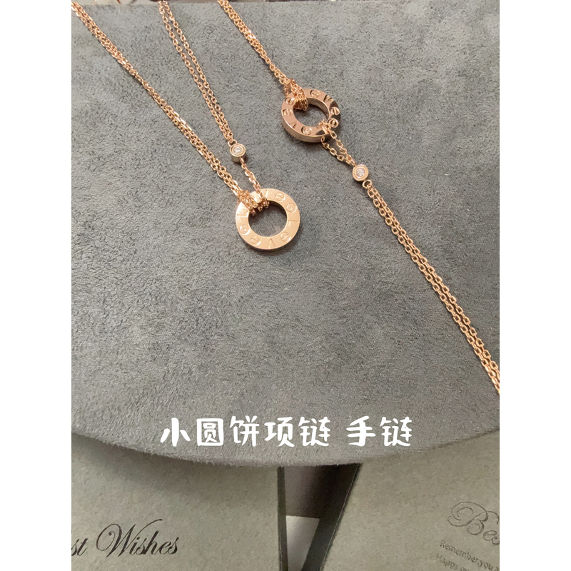 合金项链 V金高版本项链 小圆饼项链 114