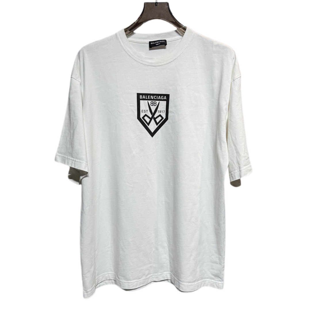 95新 Balenciaga/巴黎世家 盾牌短袖/缺洗标/xl码/价3925/编11117