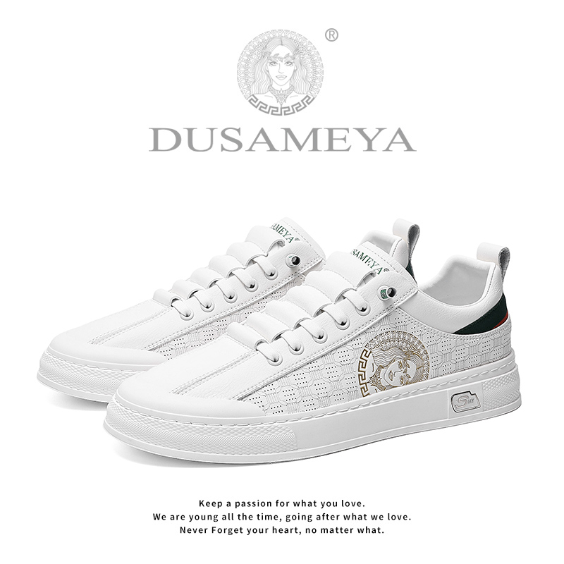 DUSAMEYA/杜莎米娅早秋新款板鞋透气低帮防滑男鞋一脚蹬懒人鞋