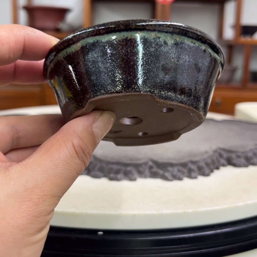 紫砂花盆瑕疵3-9。。你。