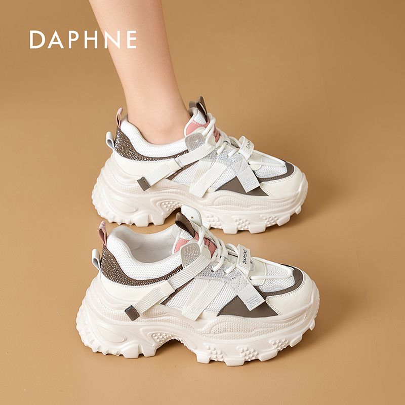 达芙妮厚底老爹鞋女款2025春夏新款增高休闲运动鞋潮酷松糕女鞋L