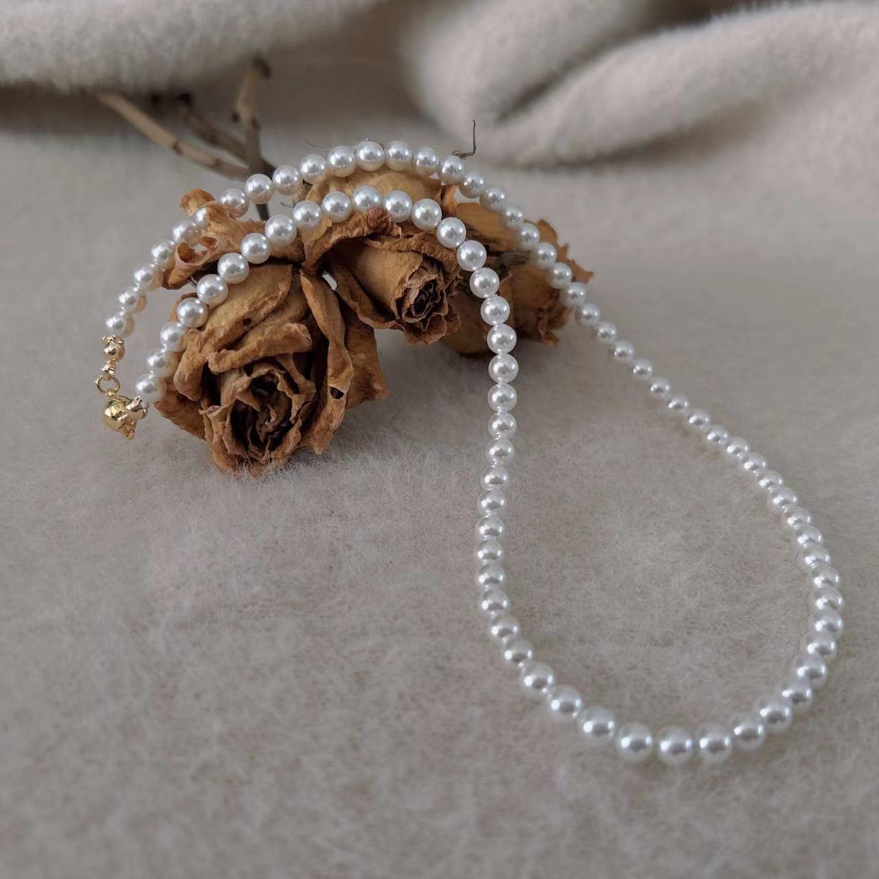 【井井】5-6mm磁吸扣仙女链经典气质百搭 贝珠