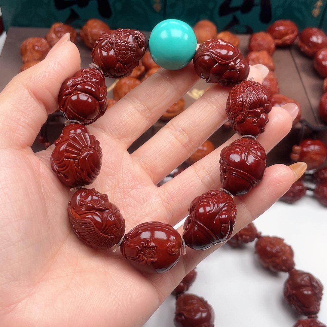 橄榄核手串義****轩弥勒手串