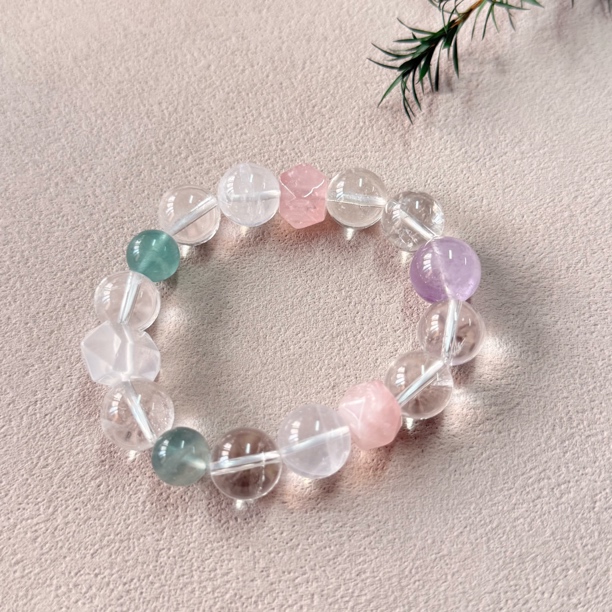 【六六中古】孤品显白温柔水晶手串as2236珠子13-14