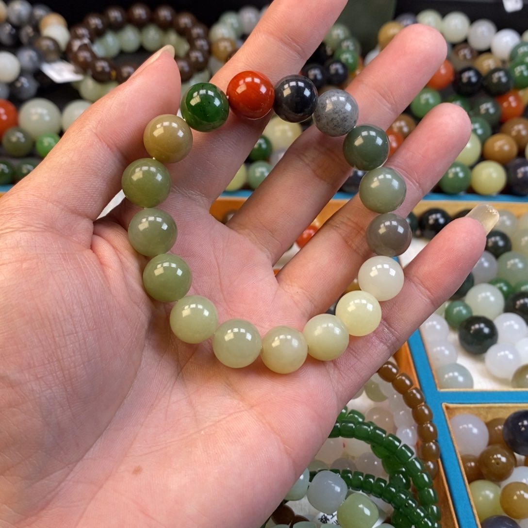 和田玉手串未镶嵌卡12福利多宝