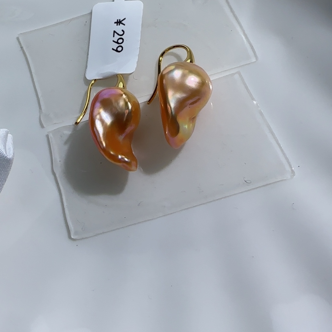 淡水珍珠耳饰银S925镶嵌