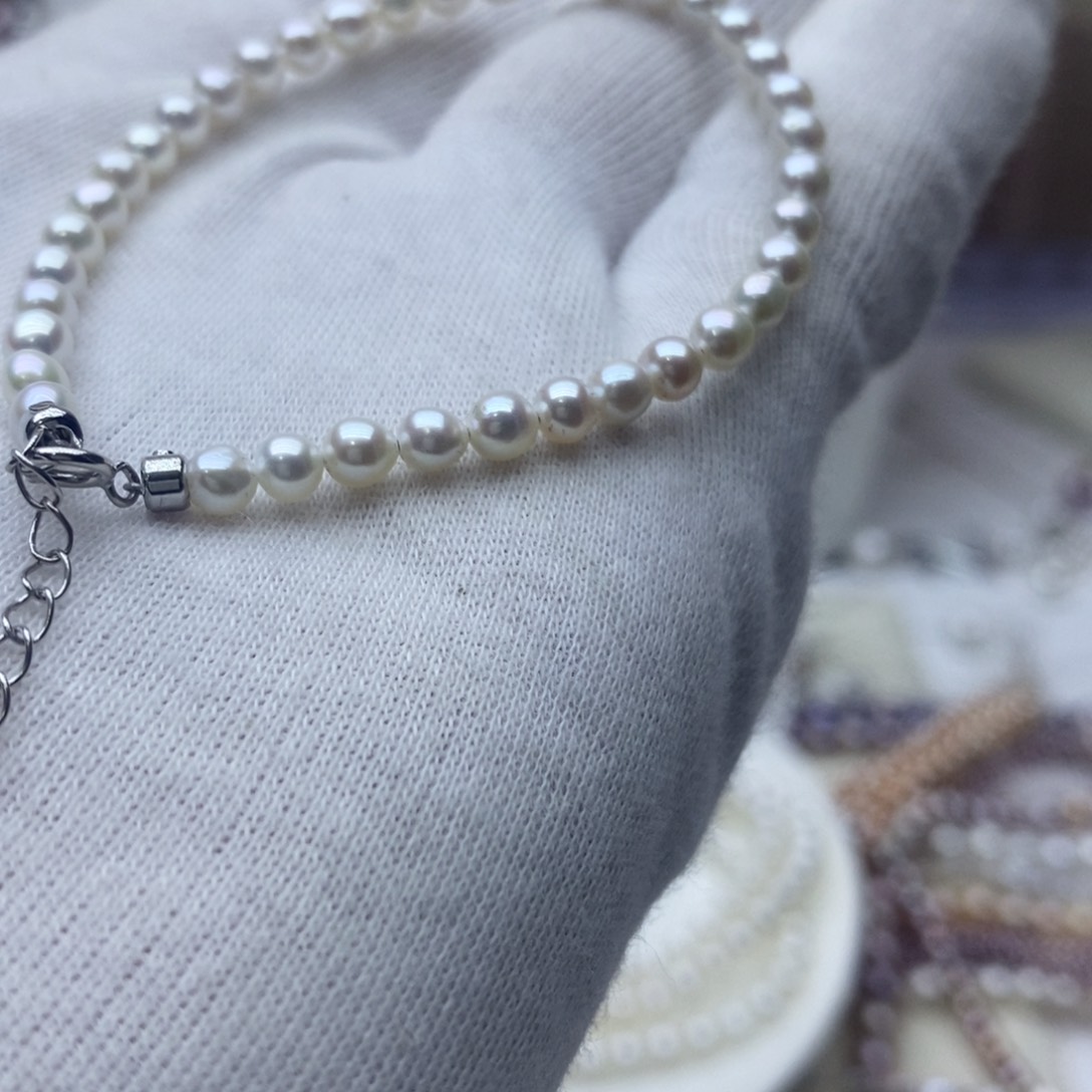 淡水珍珠手链银S925镶嵌