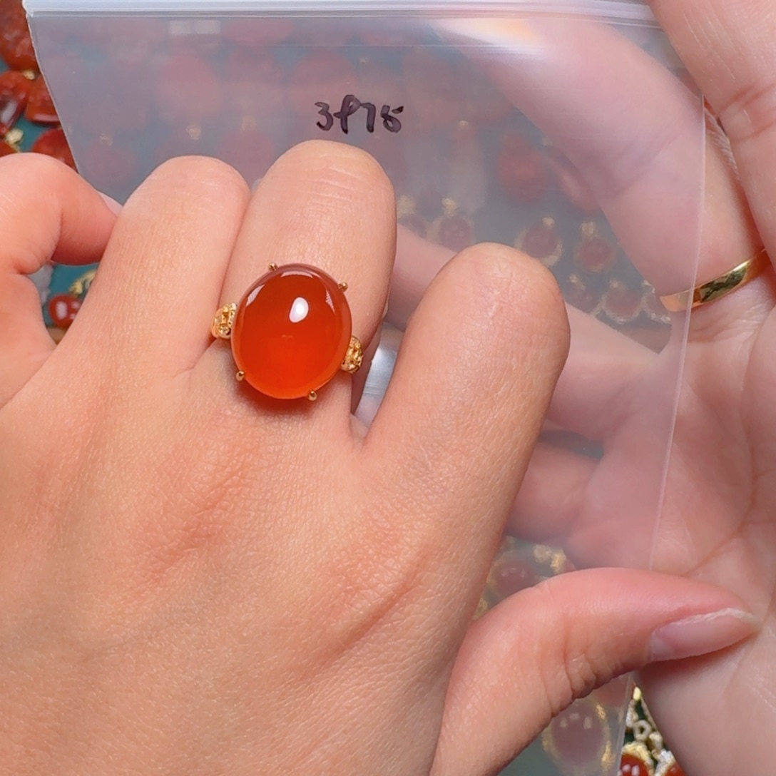 南红玛瑙南红银S925镶嵌