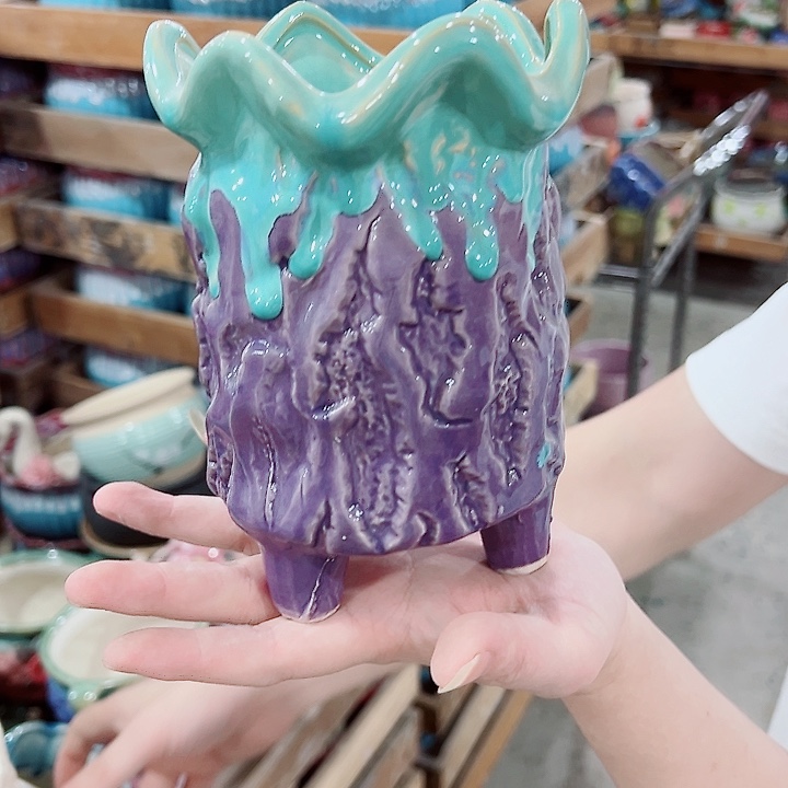 有孔，凑单福利满10元发货陶瓷多肉花盆！