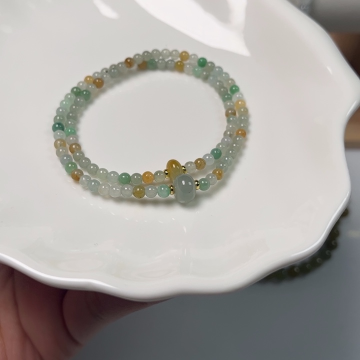 南***。翡翠未镶嵌手链翡翠