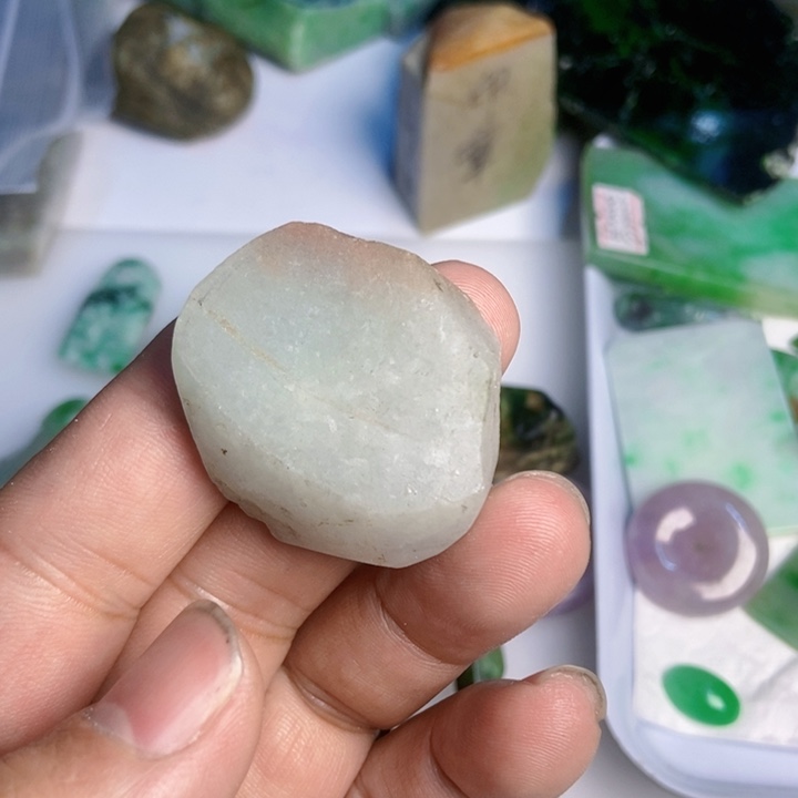 翡翠散珠天然翡翠A货挂件