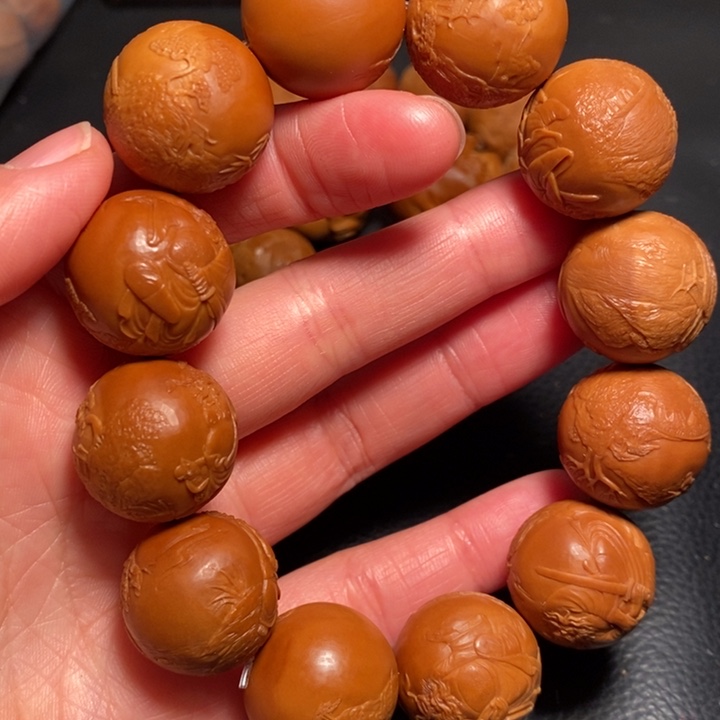 橄榄核手串/手链牡****售风景钟馗