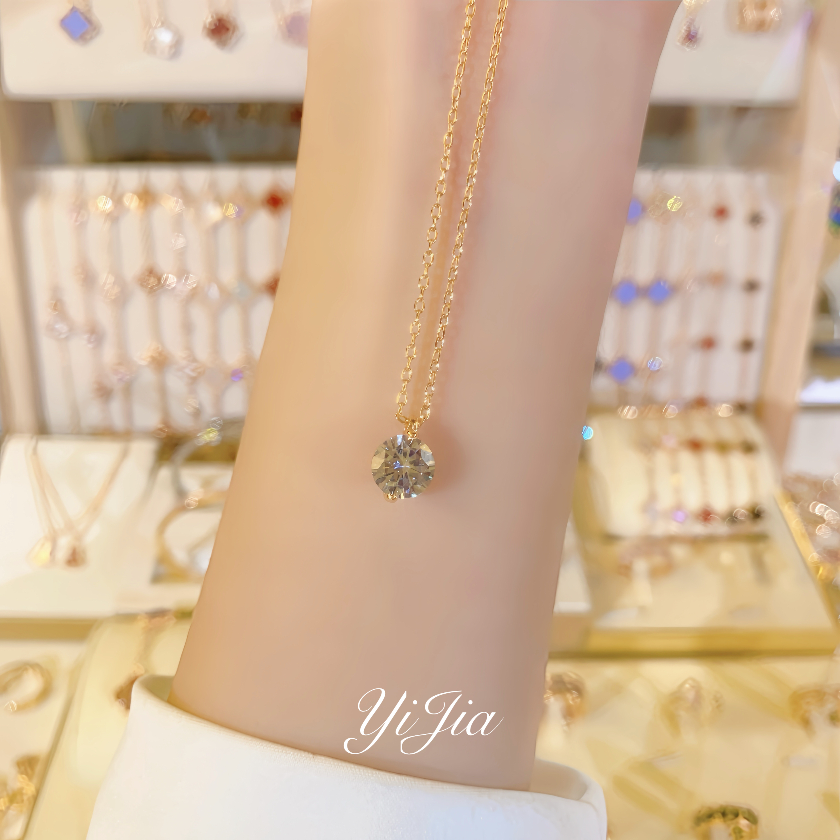 语花印 铜合金合成锆石项链 时尚星星项链FS1198轻奢百搭气质