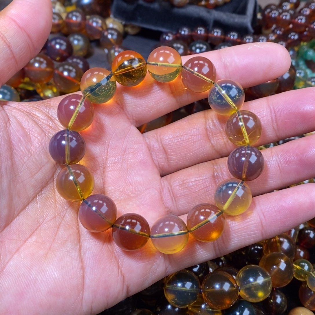 琥珀手链未镶嵌顽***子