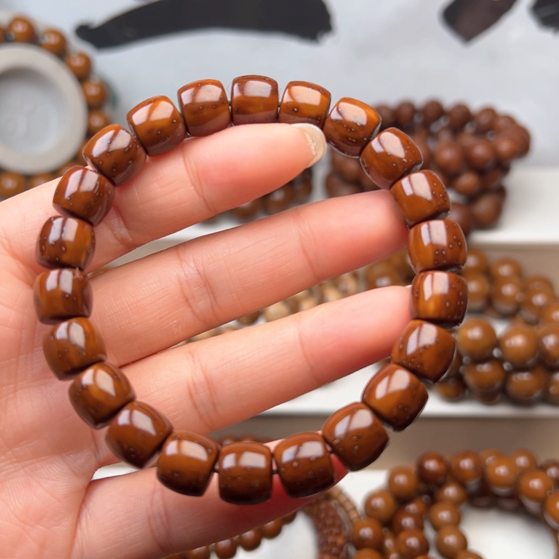 紫金鼠手串我**我10.5实心直切