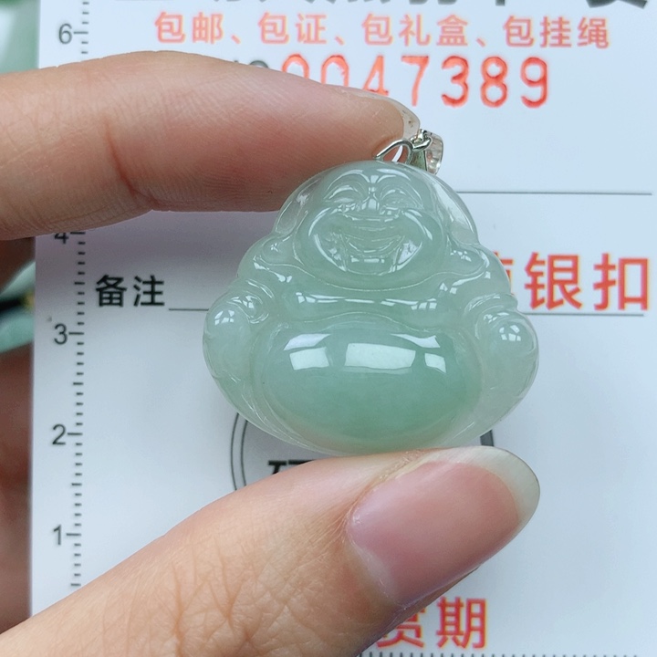 翡翠颈饰银S925镶嵌天然翡翠a货