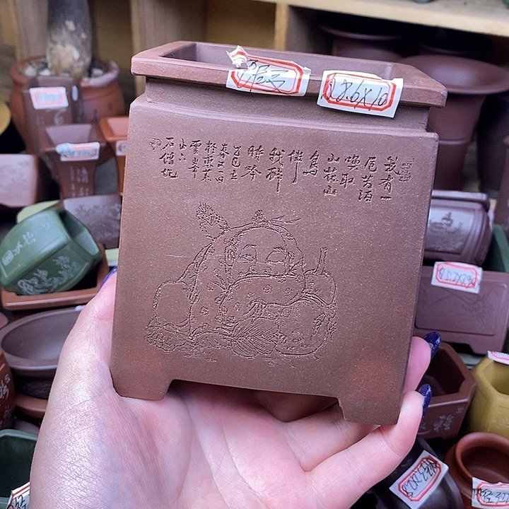 琉璃手工艺品宜兴紫砂精品花盆