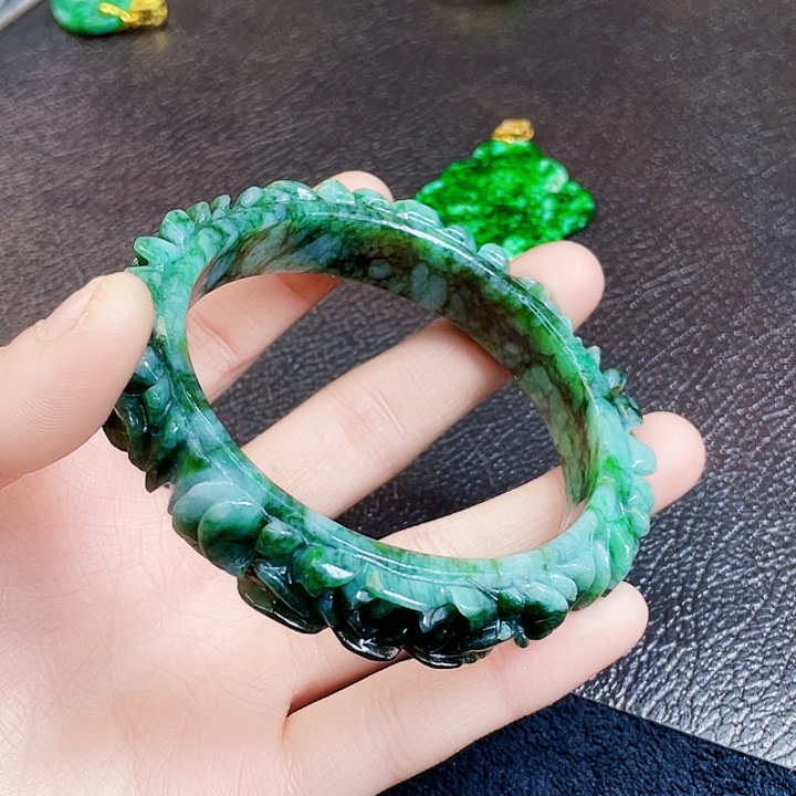 翡翠银S925镶嵌颈饰多样性59.60